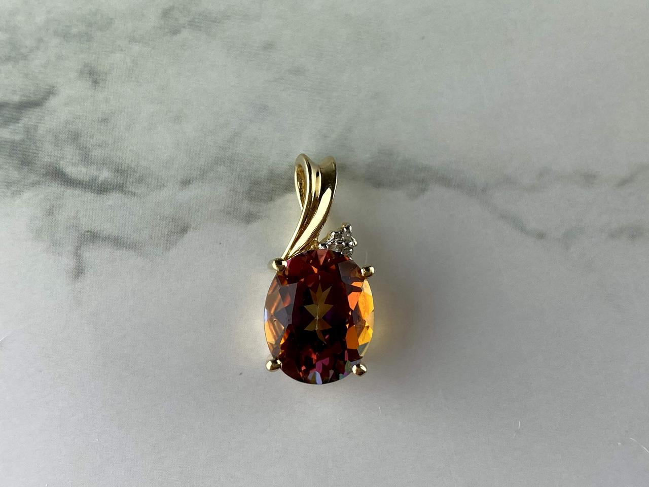 

Золотой Кулон С Мистик Топазом И Бриллиантами Sky Jewelry 34666
