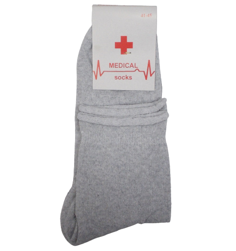 

Носки без резинки Medical MS - светло-серые, Носки без резинки Medical MS 41-45 светло-серые