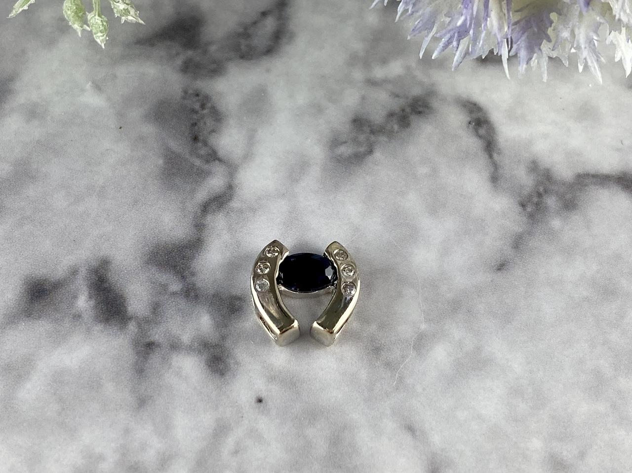 

Золотой Кулон С Сапфирами Подкова Sky Jewelry 05