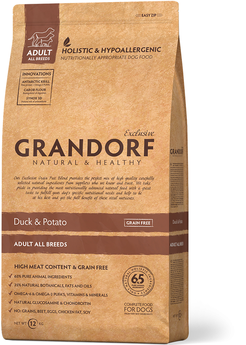 

Сухой корм для собак Grandorf Sensitive Care Holistic Duck & Potato All Breeds 1 кг (7031)