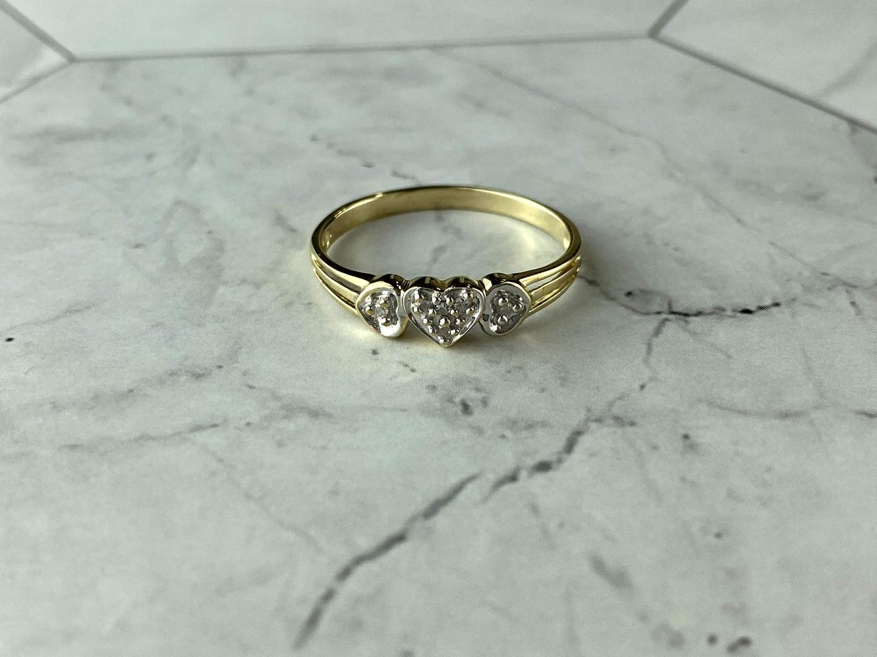 

Золотое Кольцо С Бриллиантами Сердце Sky Jewelry 34665 17,5 Размер