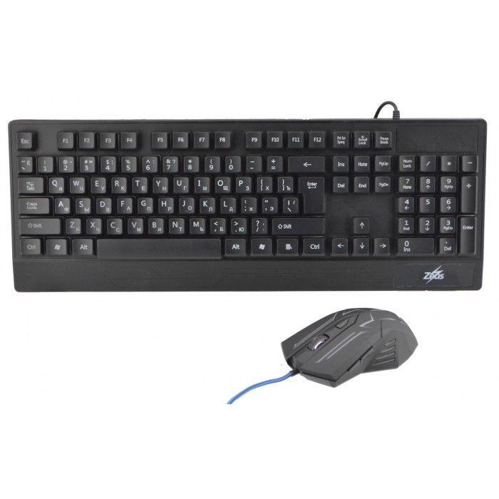 

Клавиатура Русская проводная + Мышка Zeus M710 с подсветкой (46255)