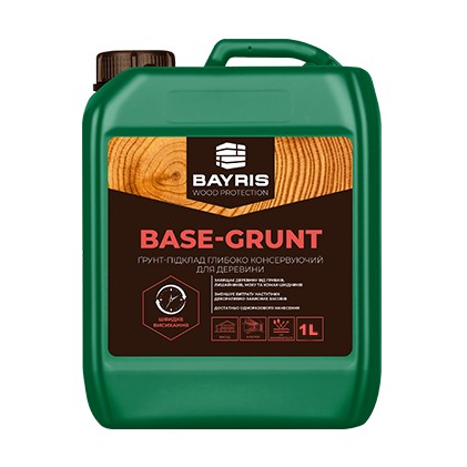 

Грунт-подклад для древесины Base-Grunt Глубоко консервирующий Bayris 1 л