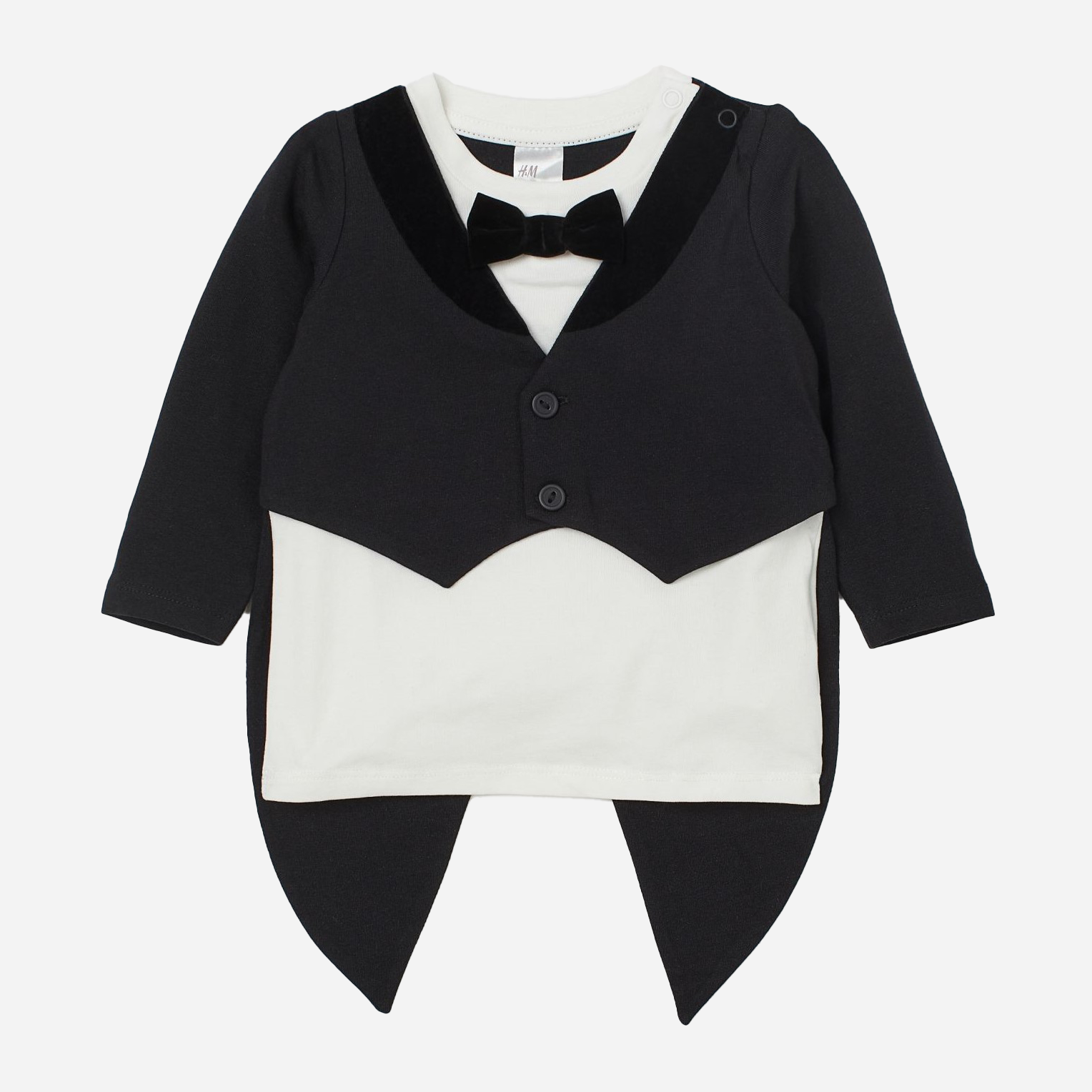 

Лонгслив H&M 911-808966 74 см Черно-белый