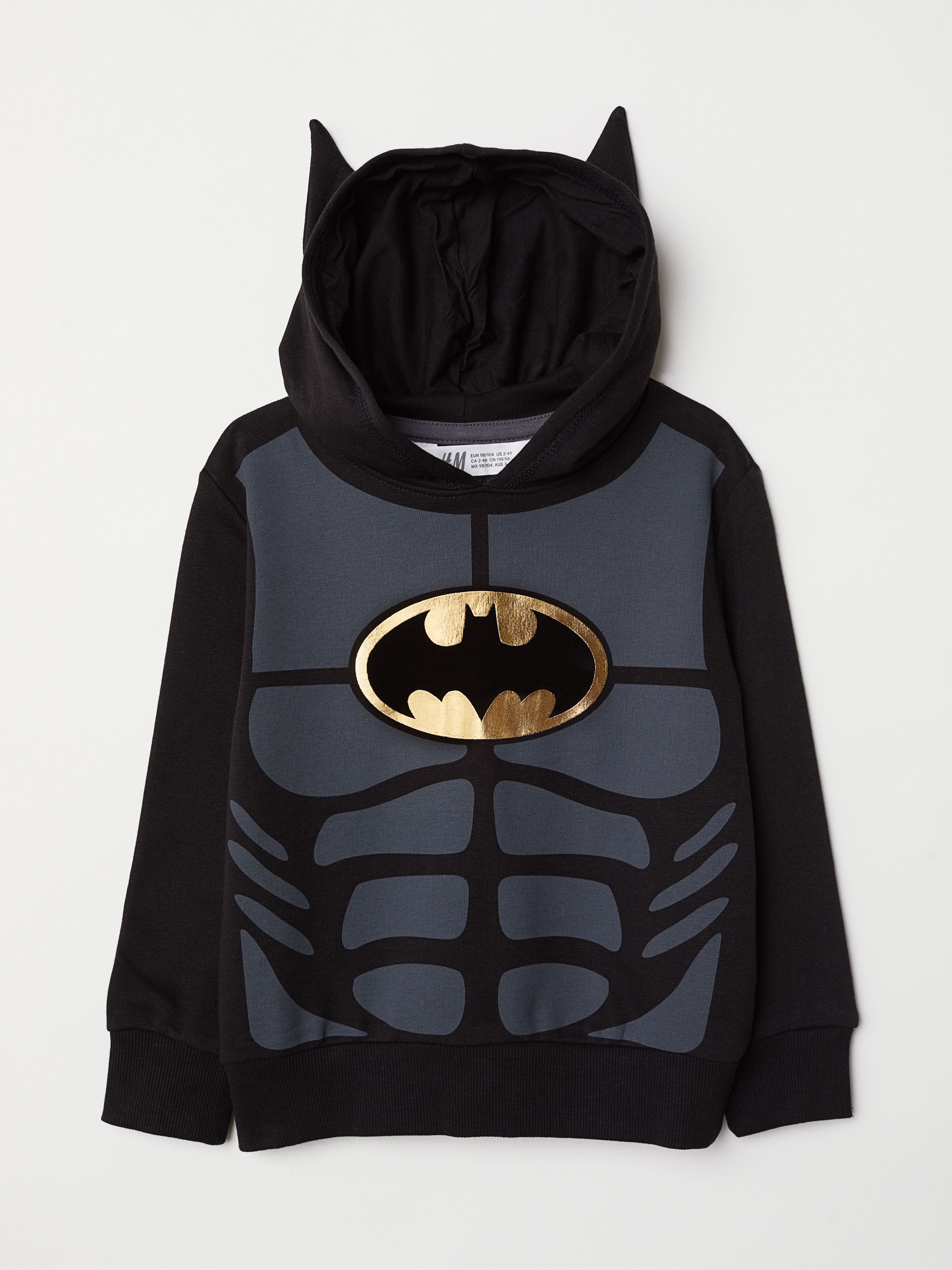 

Худи с принтом H&M 0676121 134 cm Серый