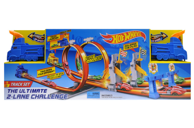 

Трек с запуском +2 машинки в коробке Hot Wheel 6770