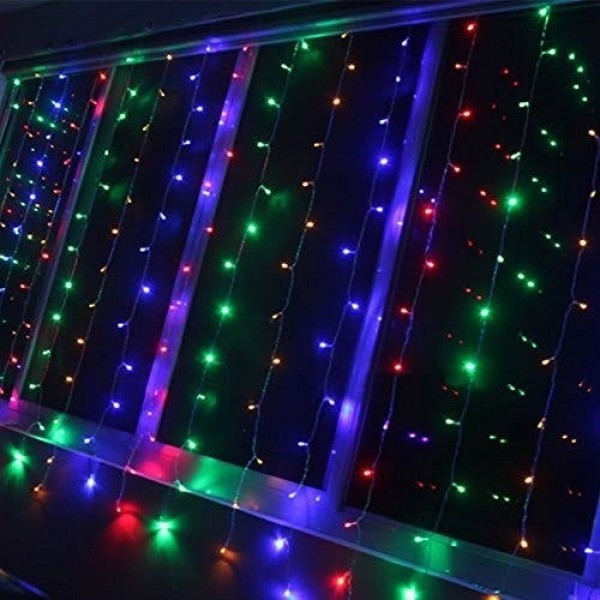 

Гирлянда LEDLight штора 2х2 метра разноцветная 240 лампочек LED