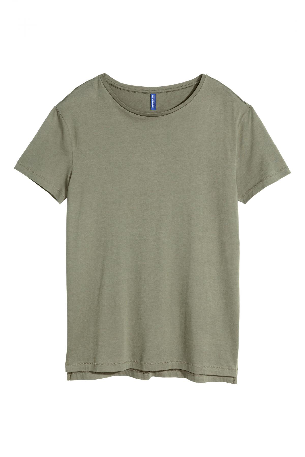 

Длинная футболка H&  Хаки, Длинная футболка H&M m Хаки