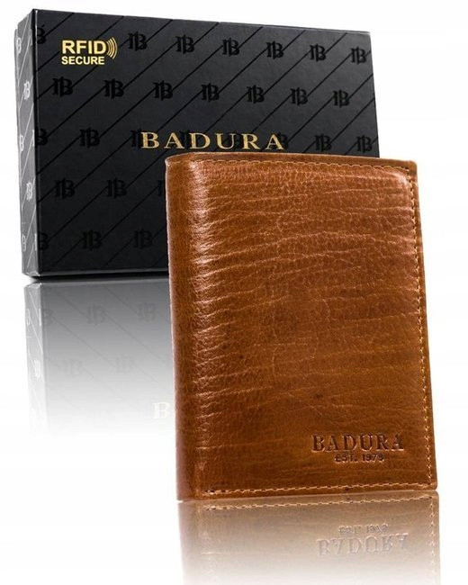 

Мужской кожаный кошелек Badura с RFID 12,5 х 10 х 2,5 - светло-коричневый.
