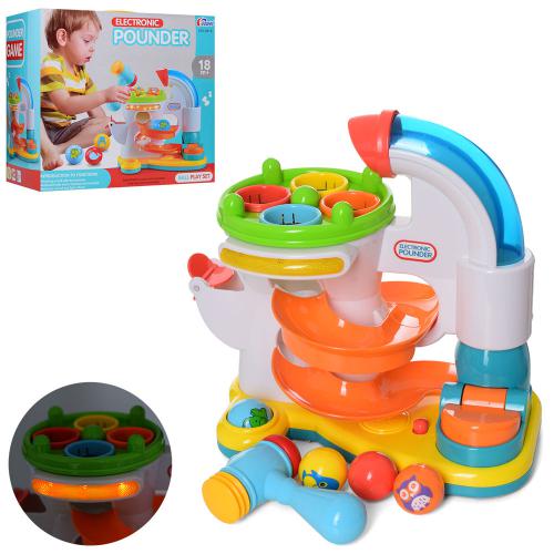 

Игра 33*32*18см, молоточек, шарики 4шт, на батарейках(9818)