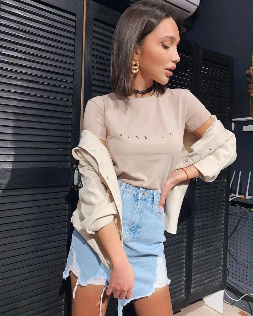 

Футболка LOLLA34  Бежевая, Футболка LOLLA34 one size Бежевая