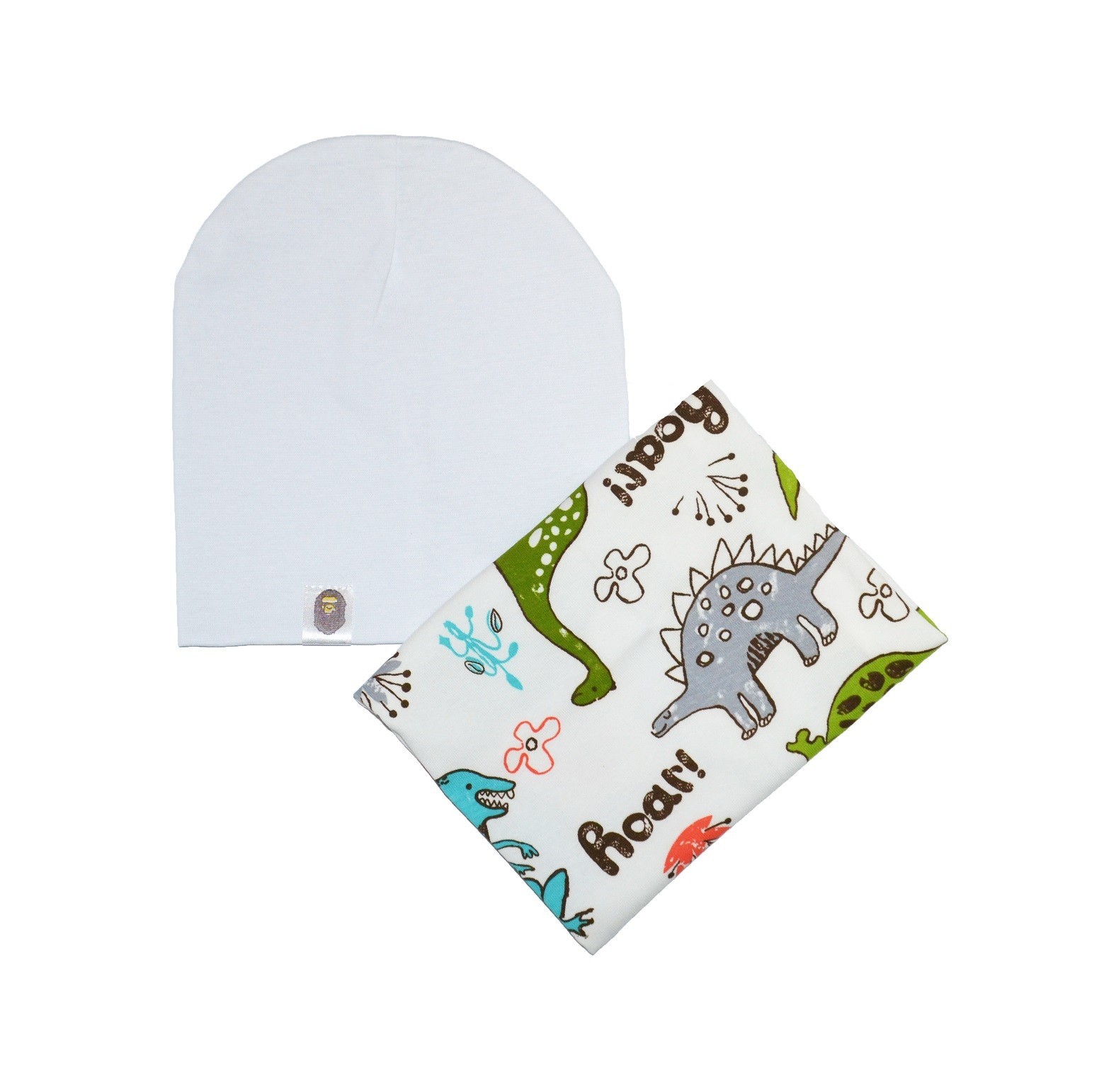 

Комплект Sweet Hats шапка и шарф-снуд динозавры белый 52 см (НУБ-01-315)