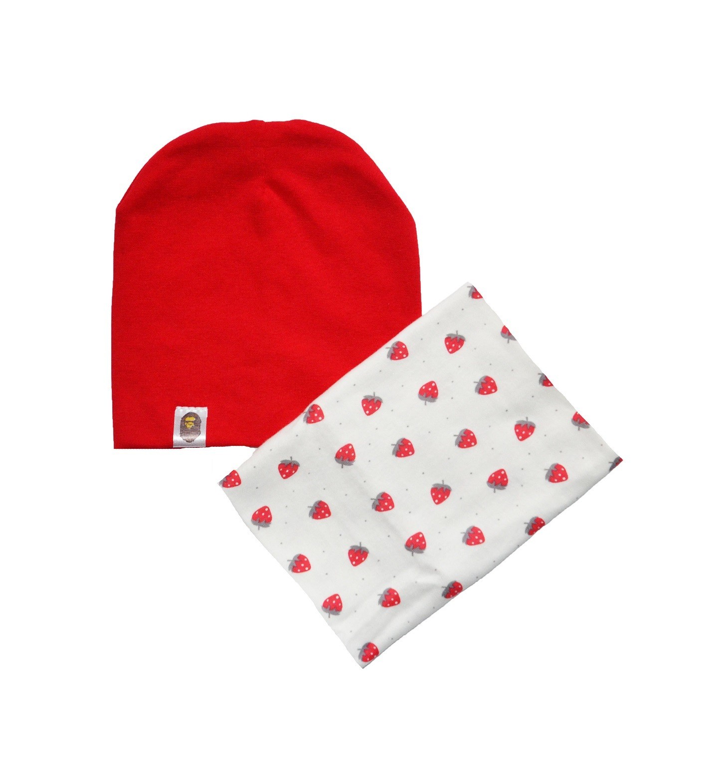 

Комплект Sweet Hats шапка и шарф-снуд клубничка красно-белый 52 см (НУБ-01-457)