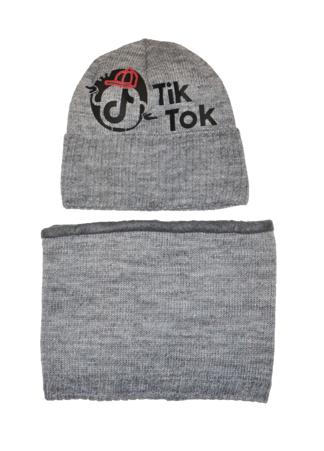 

Комплект (шапка и снуд) Kraft зимний мальчику Tik Tok серый 52 см (NX-157-03)