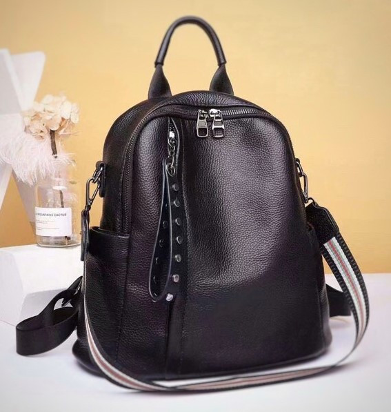 

Женский кожаный рюкзак Tiding Bag Черный 32 x 27 x 15 см 28954