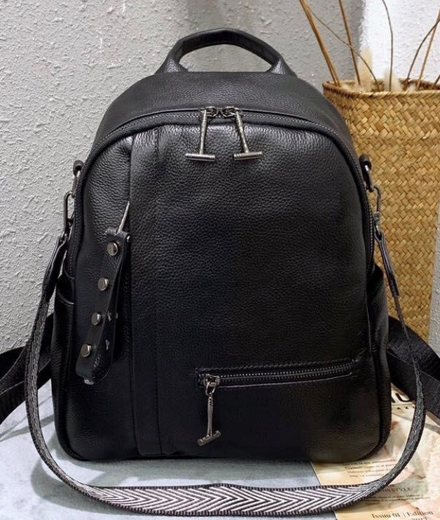 

Женский кожаный рюкзак Tiding Bag Черный 30 x 26 x 14 см 87439