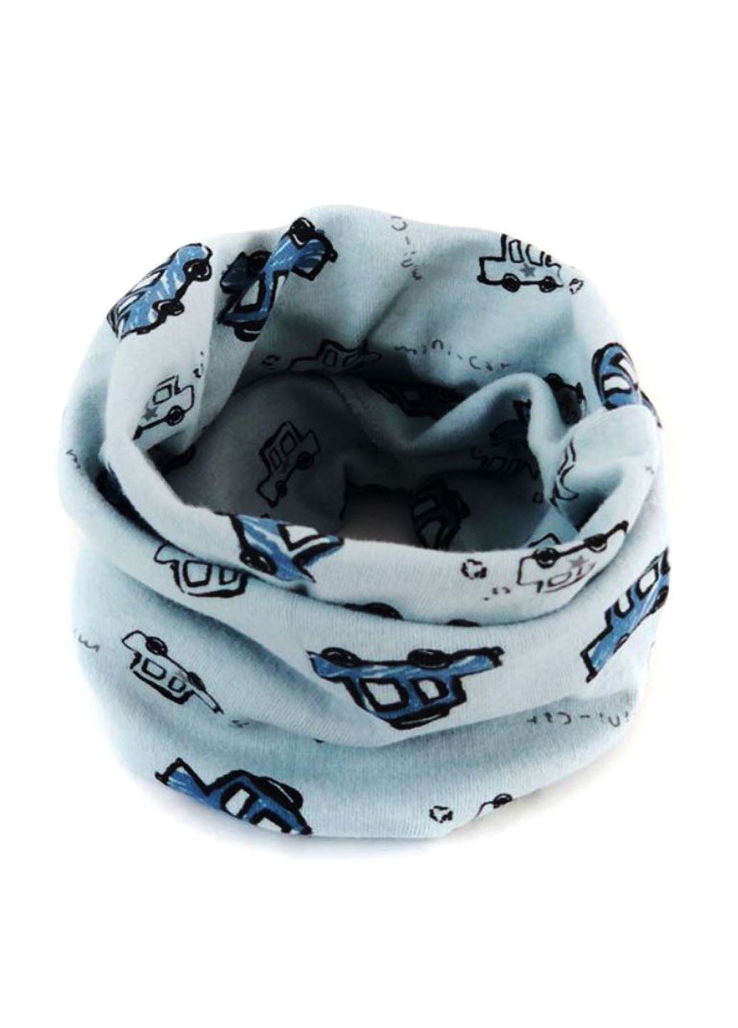 

Шарф-снуд Sweet Hats машинки голубой 20*40 см (ШФ-20-72)