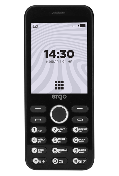 

Мобільний телефон ERGO B281 Dual Sim Black (B281 black)