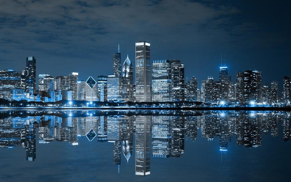 

Фотообои Арт-Обои Два города №44097 Аква