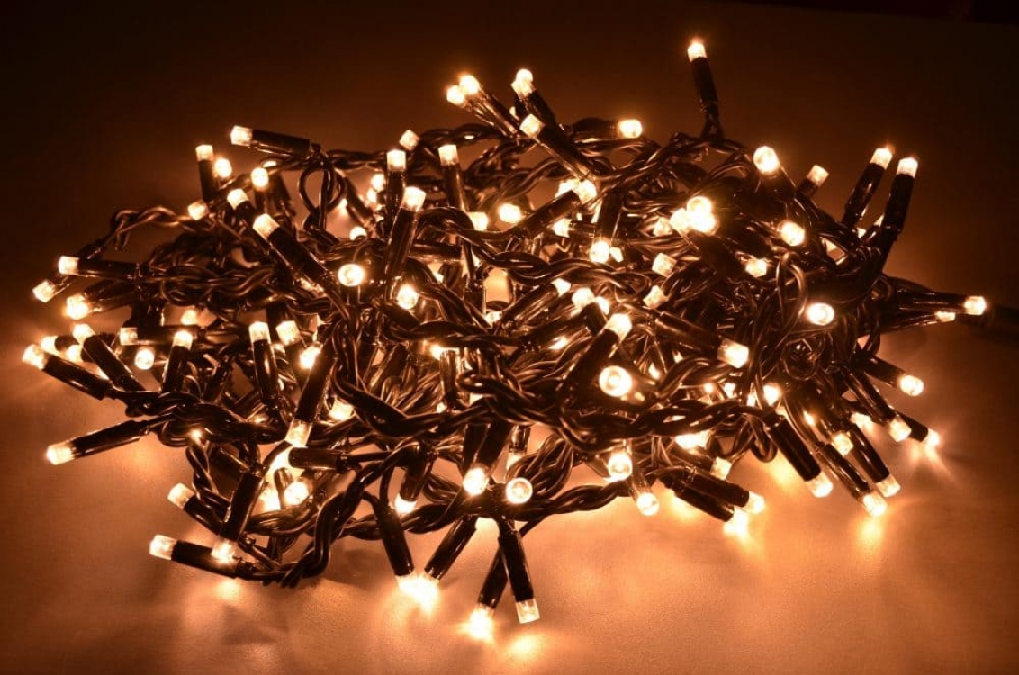 

Гирлянда светодиодная 25 м на 500 LED, черный шнур (Желтый)