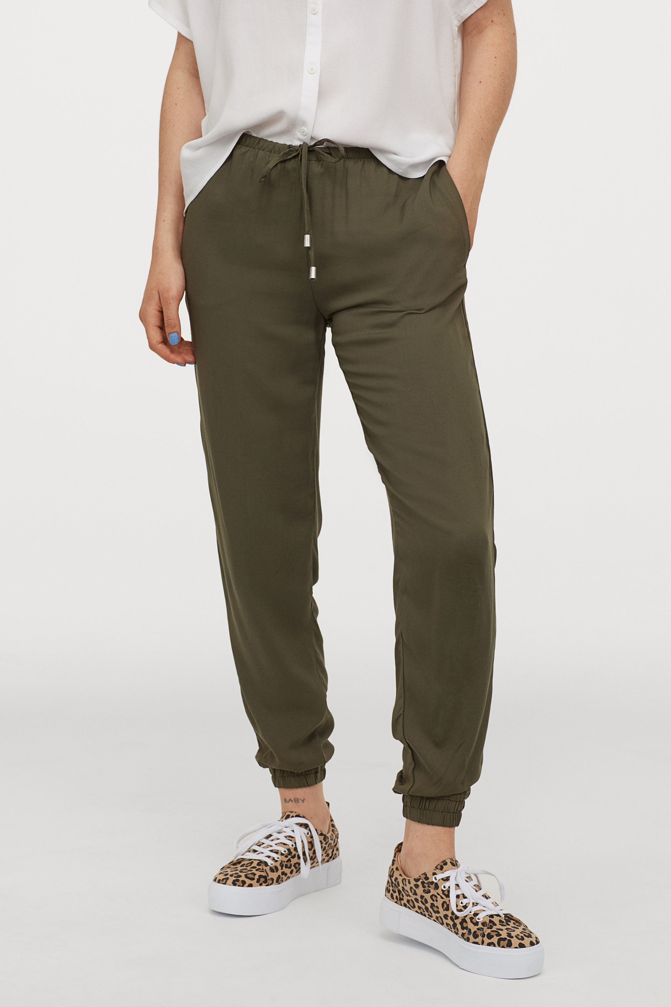 

Брюки H&M  хаки 4901769, Брюки H&M 34 хаки 4901769