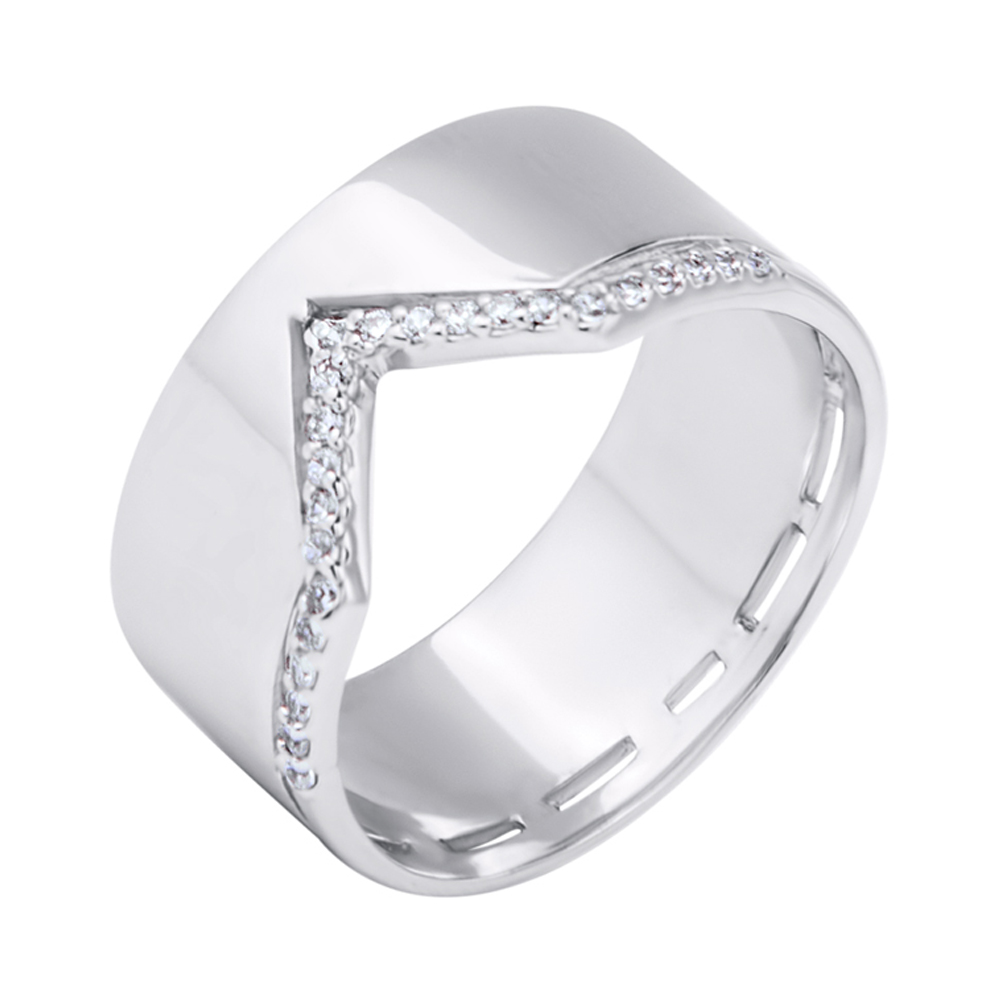 

Серебряное кольцо с фианитами 000097187 19.5 размера