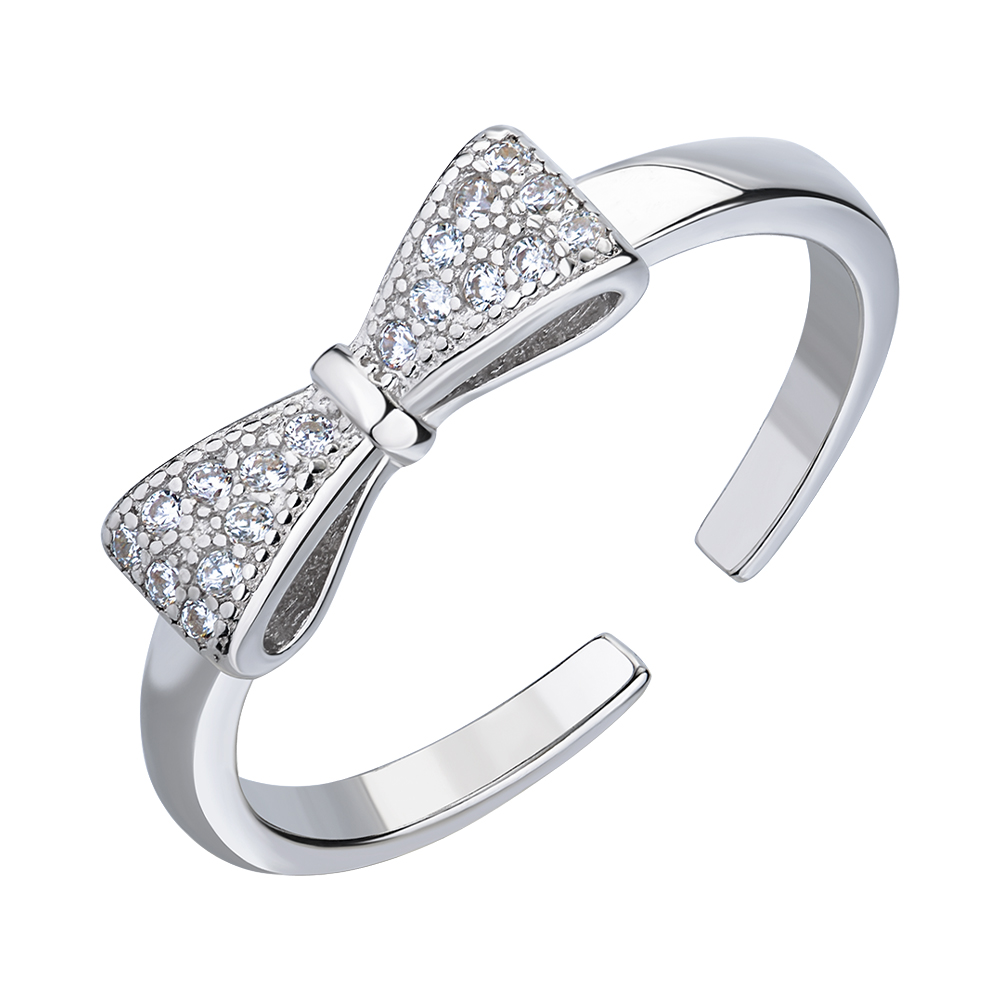 

Серебряное кольцо с фианитами 000147233 без размера