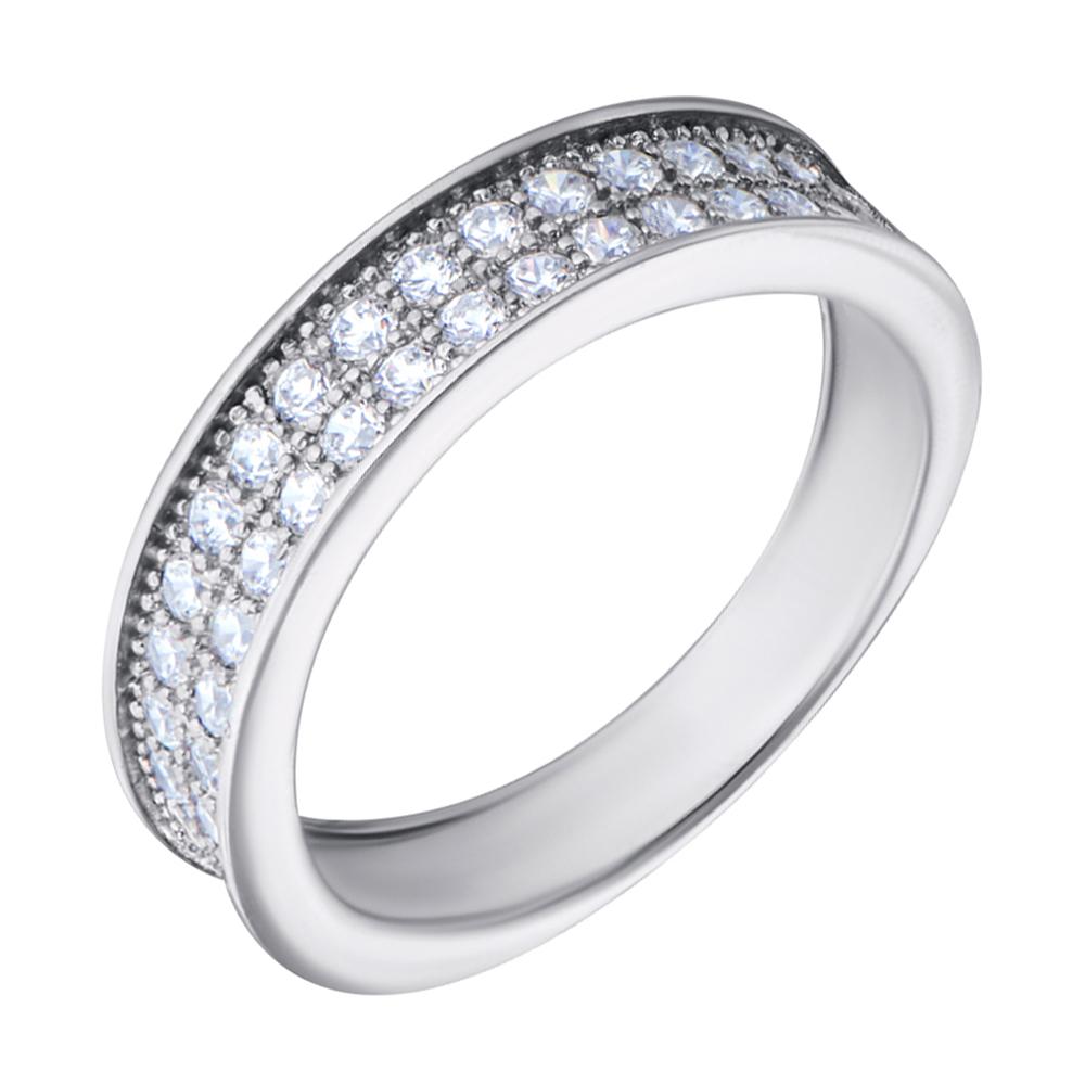 

Серебряное кольцо с фианитами 000132931 18.5 размера