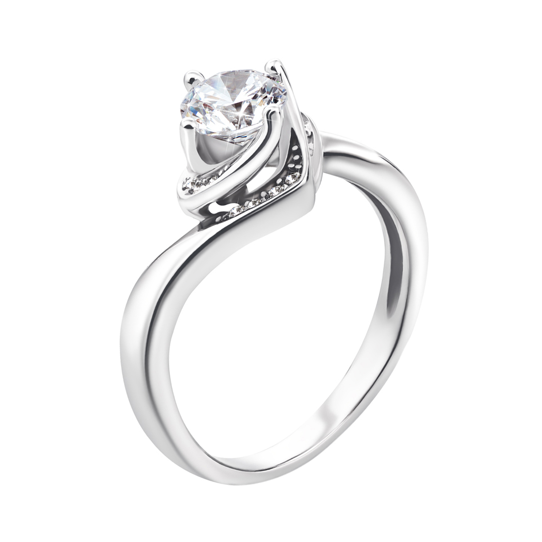 

Серебряное кольцо с фианитами 000133095 17.5 размера