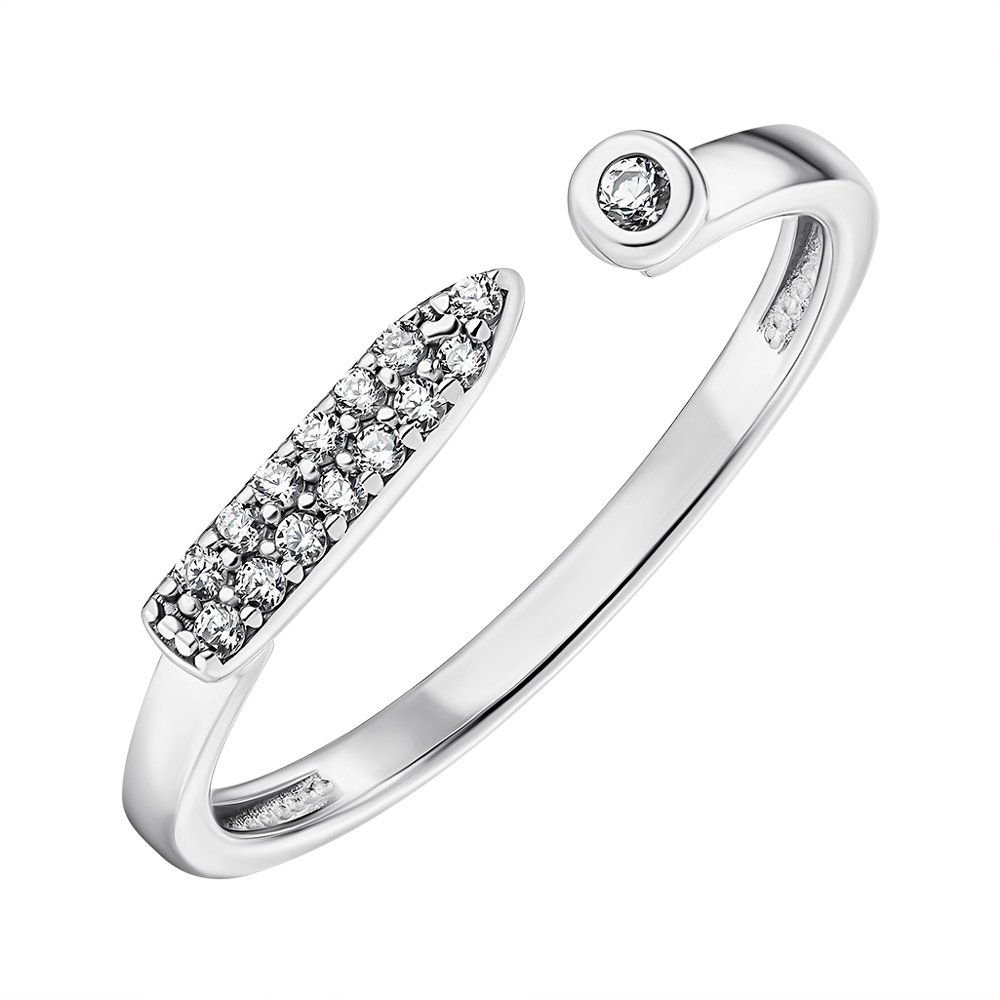 

Серебряное кольцо с фианитами 000148719 16 размера