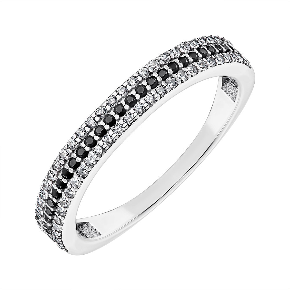 

Серебряное кольцо с фианитами 000148746 16.5 размера