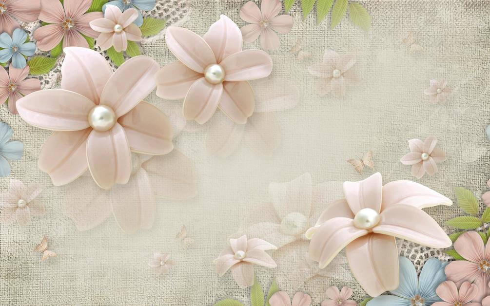 

Фотообои Арт-Обои Нежные цветы с жемчугом №38848 Лоск
