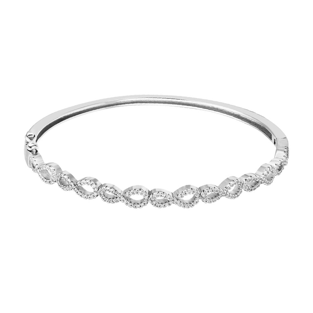 

Серебряный браслет с фианитами 000139810 без размера