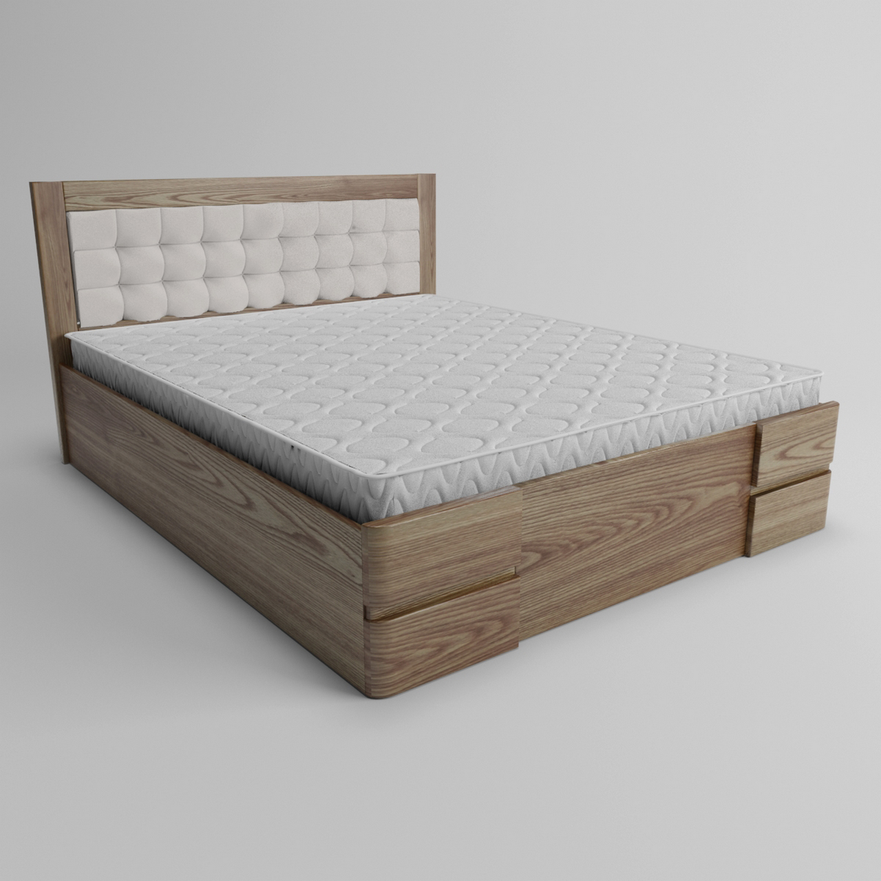 

Кровать деревянная из массива ясеня ХМФ Регина с подъемным механизмом 1200х1900 натуральный