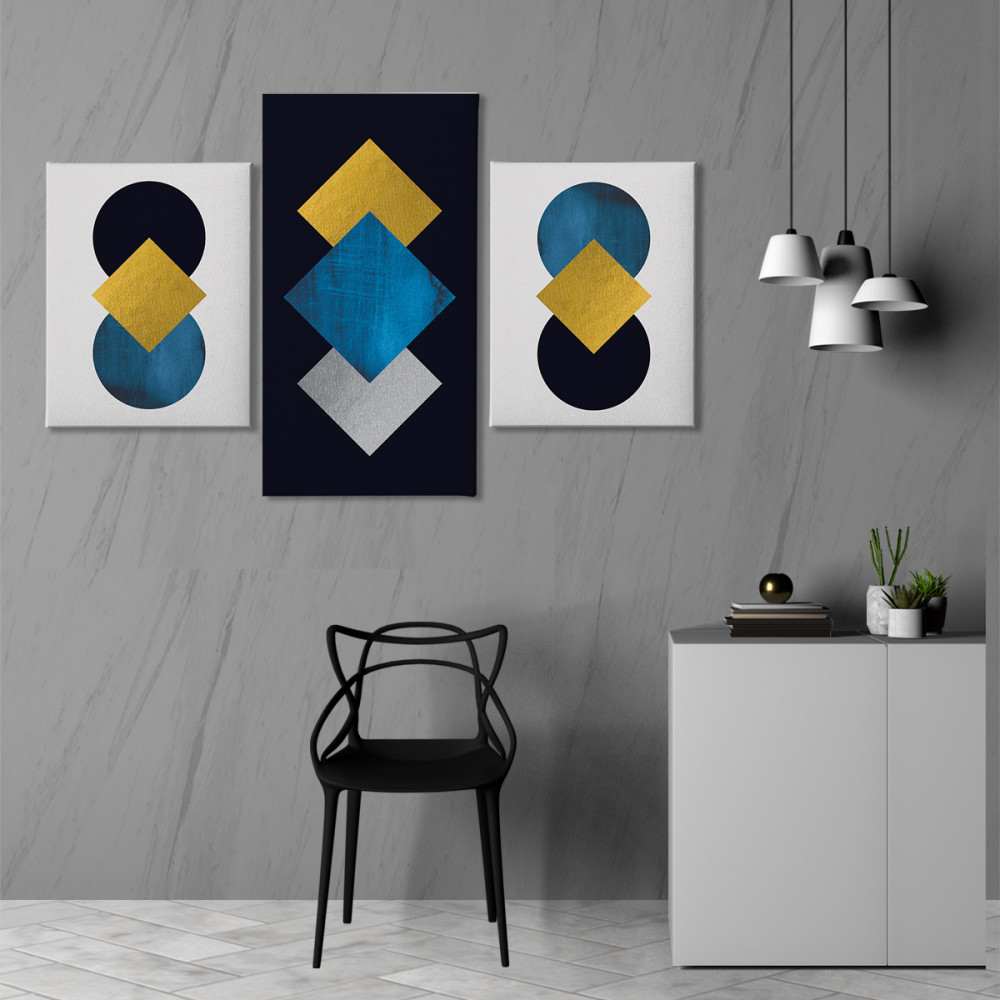 

Модульная картина из трех частей Malevich Store Luxury 141x90 см