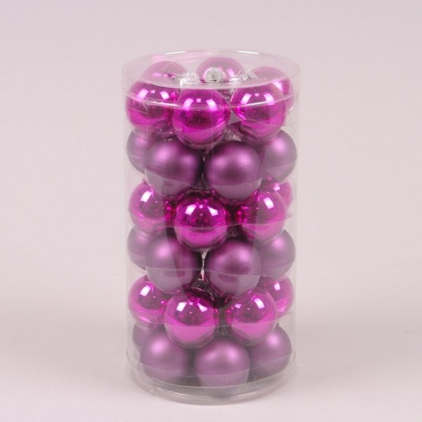

Шарики стеклянные 3,8 см. фуксия (36 шт.) Flora 44557 (NAT09401)