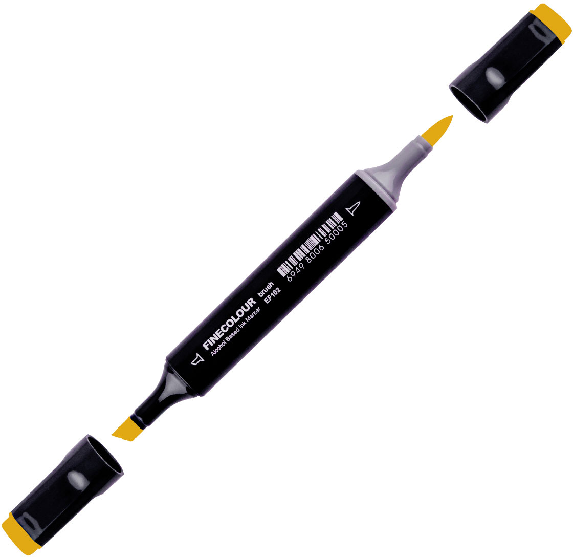 

Маркер Finecolour Brush спиртовой 005 темно-желтый Y5 (EF102-5)