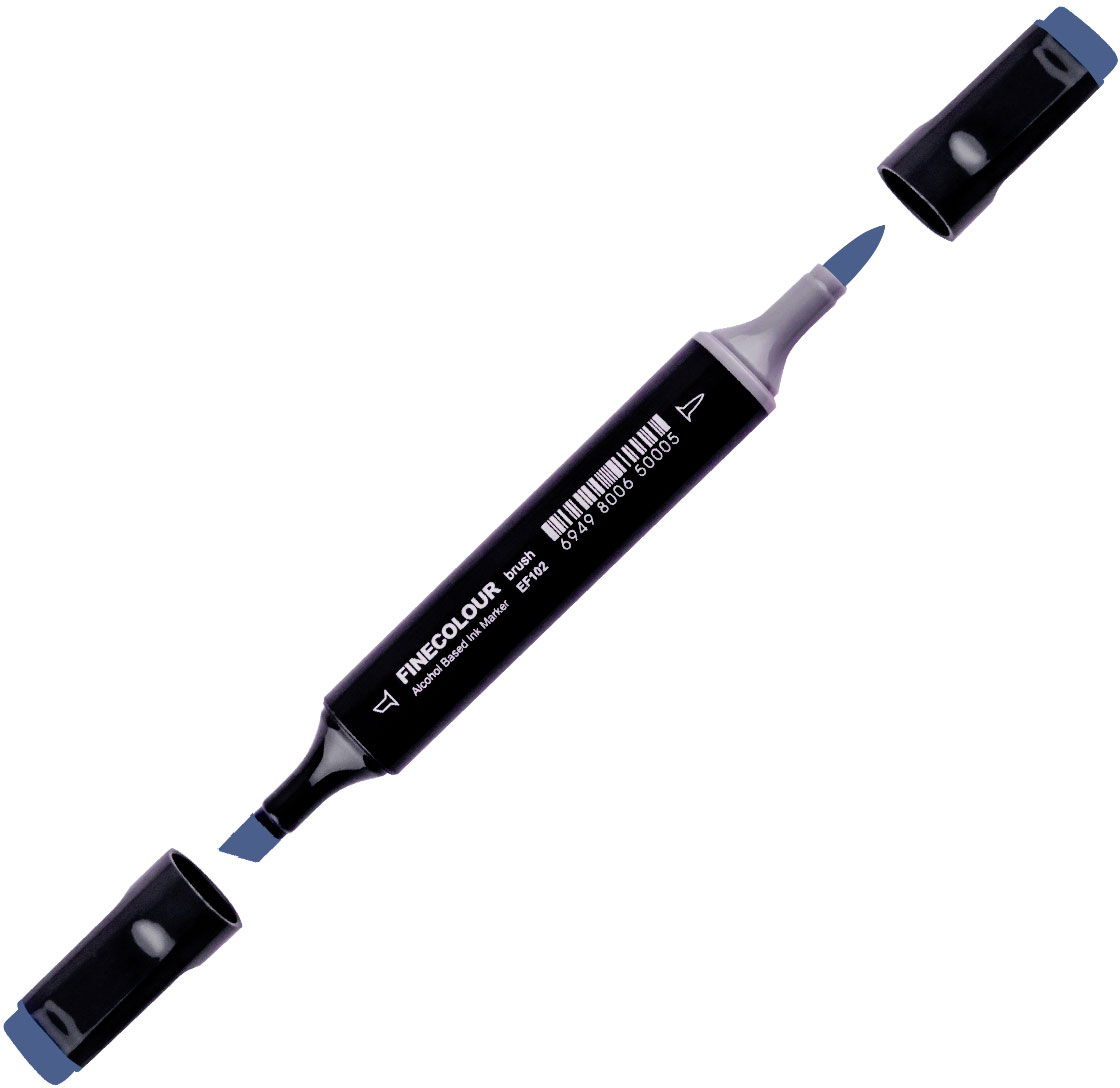 

Маркер Finecolour Brush спиртовой 244 синяя волна B244 (EF102-244)