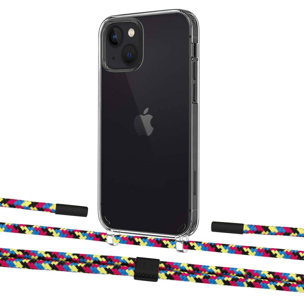 

Чехол Upex Crossbody Protection Case для iPhone 13 Crystal with Twine Critical Camouflage and Fausset Matte Black