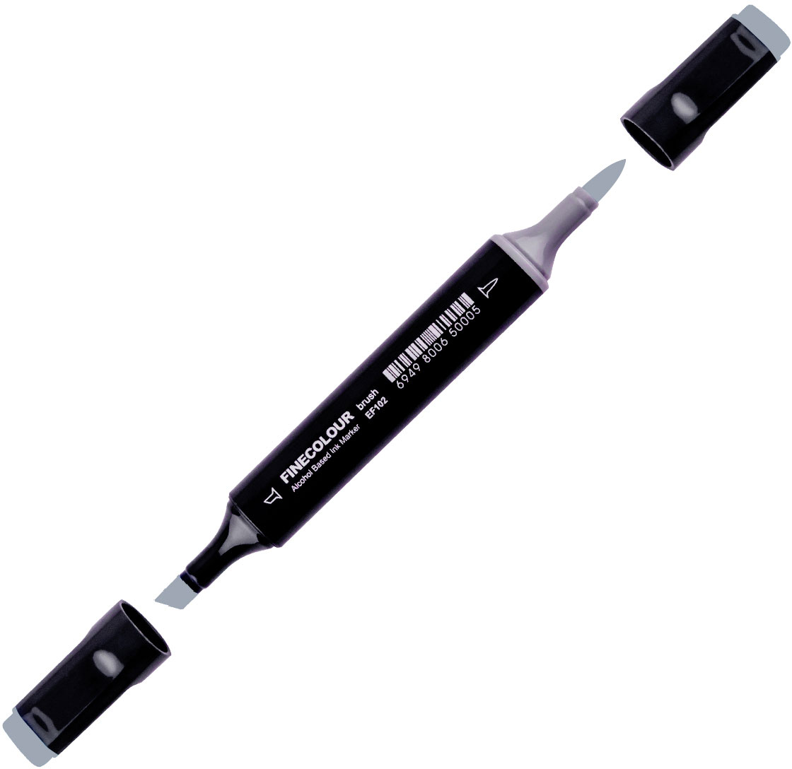 

Маркер Finecolour Brush спиртовой 272 резкий серый №7 CG272 (EF102-272)