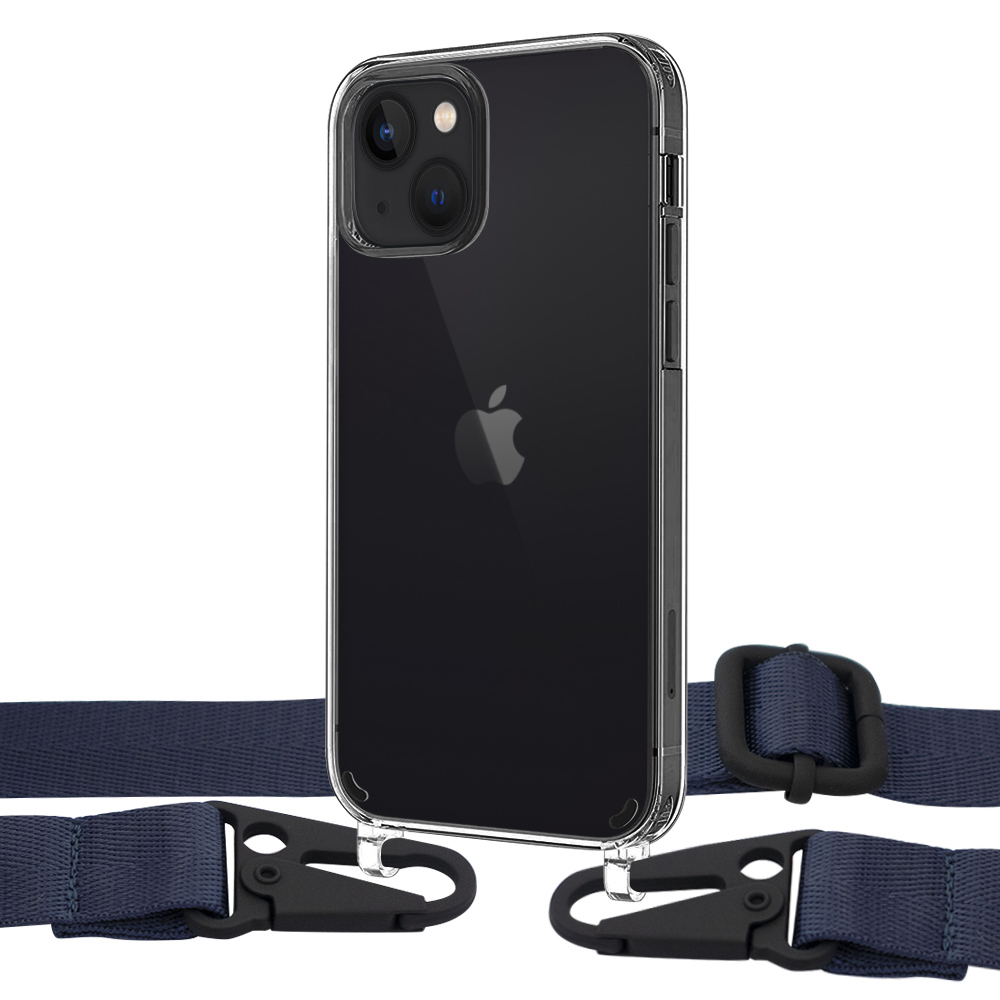 

Чехол Upex Crossbody Protection Case для iPhone 13 mini Crystal with Harness Deep Navy