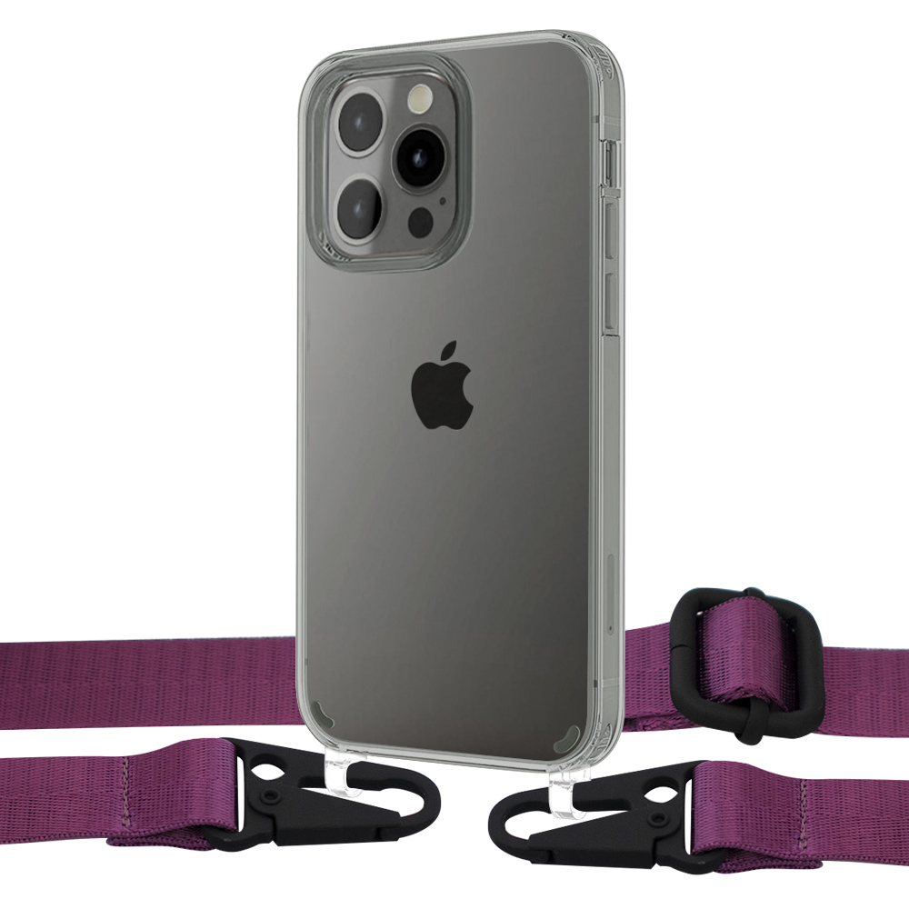 

Чехол Upex Crossbody Protection Case для iPhone 13 Pro Crystal with Harness Amethyst