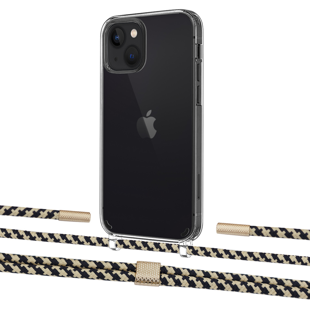 

Чехол Upex Crossbody Protection Case для iPhone 13 mini Crystal with Twine Copper and Fausset Gold