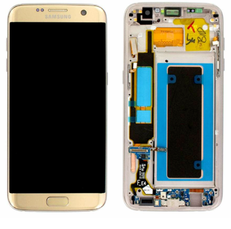 

Дисплей для Samsung Galaxy S7 Edge G935F (сервисный модуль) (с рамкой) Gold