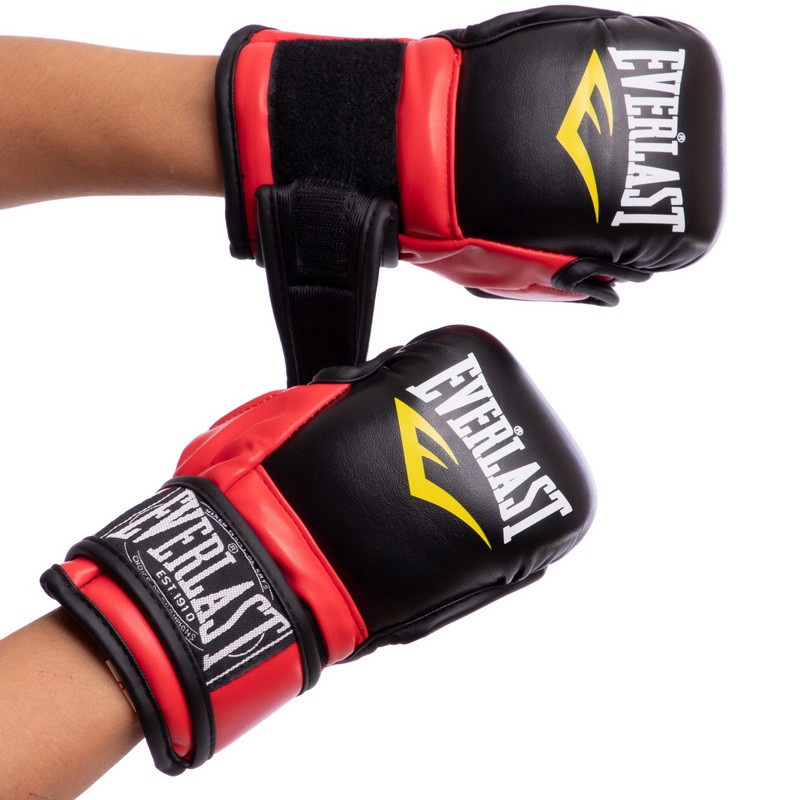 

Перчатки гибридные для единоборств Everlast Heroe 4612 размер M Black-Red