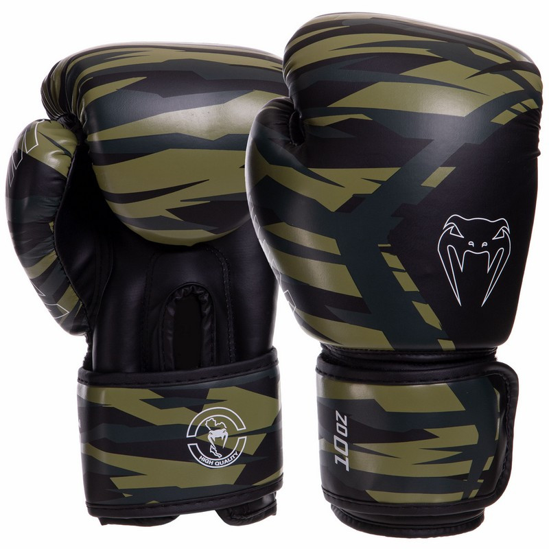 

Перчатки для бокса и единоборств Venum Heroe 3397 Olive-Black 12 унций