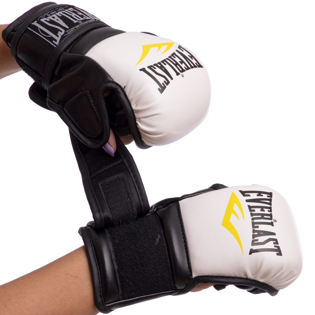 

Перчатки гибридные для единоборств Everlast Heroe 4612 размер S White-Black