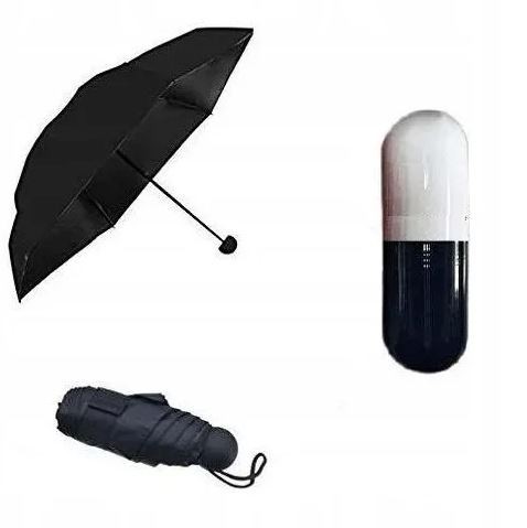 

Карманный мини зонт в капсуле Umbrella черный