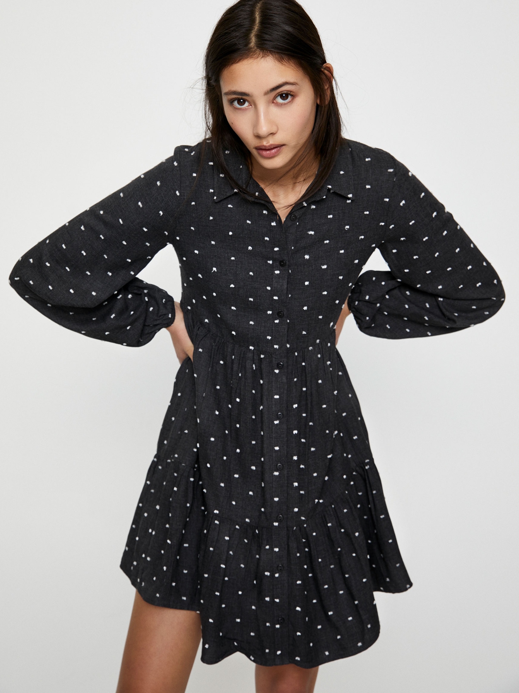 

Платье Pull & Bear 5391/327/802  Графитовое, Платье Pull & Bear 5391/327/802 XS Графитовое