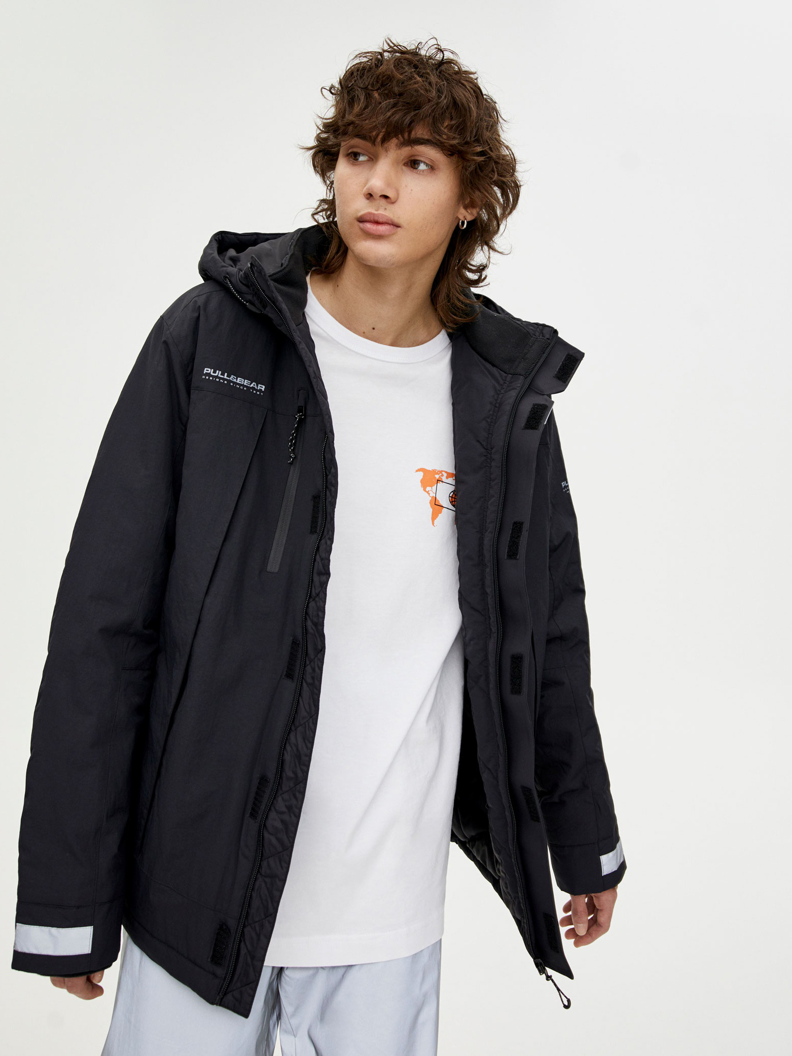 

Парка Pull & Bear 5750/501/800  Черная, Парка Pull & Bear 5750/501/800 M Черная